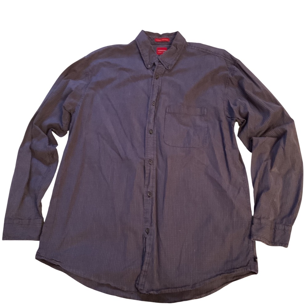 Arrow Vintage Cottons Mens Medium Purple Grid Button Down Shirt Long Sleeve M